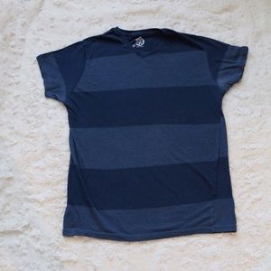 Division 55 Navy Stripe Short Sleeved V-Neck Tee M